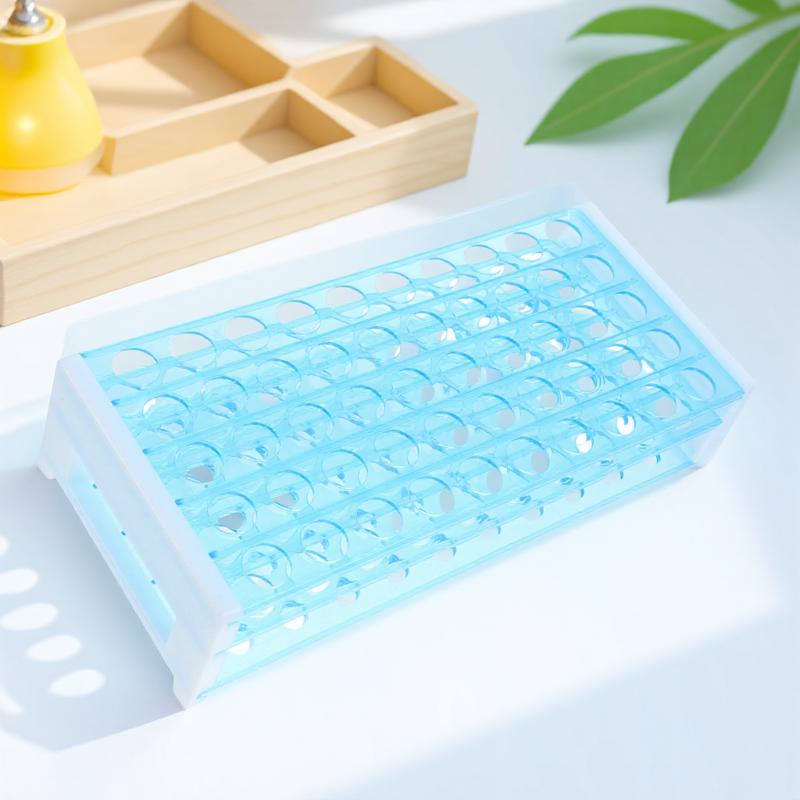 Lab Equipment - 試験管立て 3段式 プラスチック製 15mm試験管用 取り外し可能 軽量