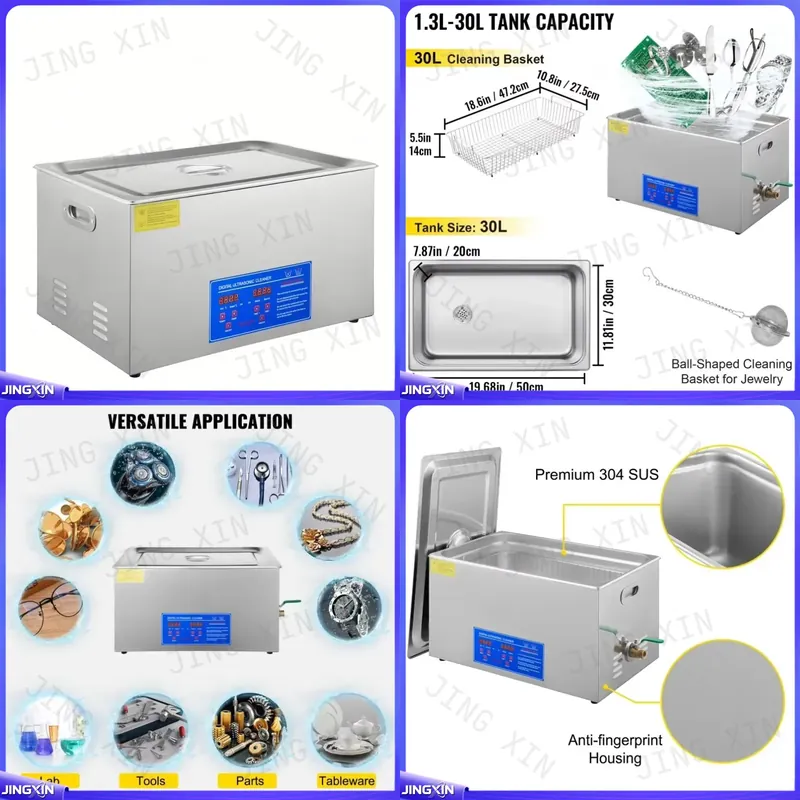 デジタル超音波洗浄機（1.3L～30L）ジュエリー・自動車部 - Ultrasonic Cleaner 30L Industrial のレビューと価格