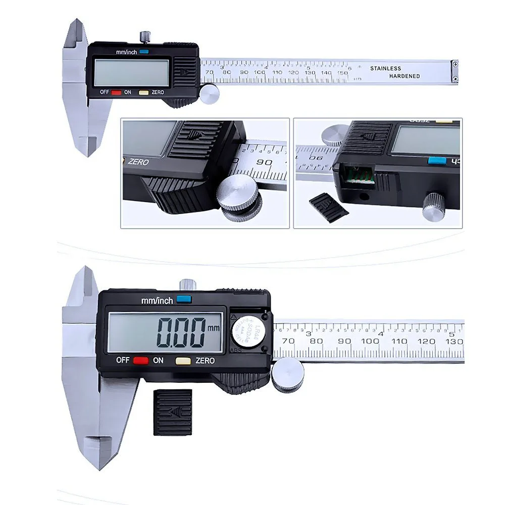 高精度デジタルノギス 0-150mm 0-300mm ステン - Digital Caliper 150Mm Stainless Steel のレビューと価格